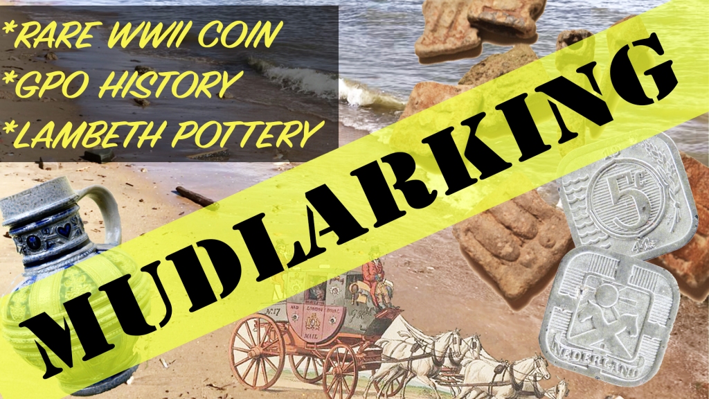 History Hunting the River Thames. Rare WWII Coin! GPO Find! Antique Pottery! Mudlarking 28.09.20
